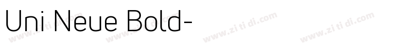 Uni Neue Bold字体转换